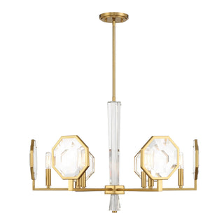 Savoy House - 1-2216-6-322 - Six Light Chandelier - Leighton - Warm Brass