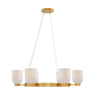 Savoy House - 1-3170-6-322 - Six Light Chandelier - Isla Blanca - Warm Brass