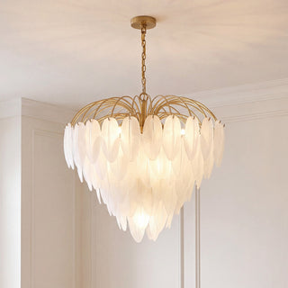 Boa Nine Light Chandelier in Warm Brass