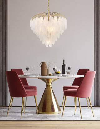 Boa Nine Light Chandelier in Warm Brass