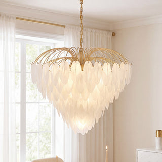 Boa 15 Light Chandelier in Warm Brass