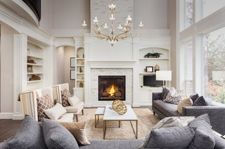 Muse 12 Light Chandelier in French Gold and White Cashmere