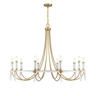 Savoy House - 1-7712-10-195 - Ten Light Chandelier - Mayfair - Warm Brass and Chrome