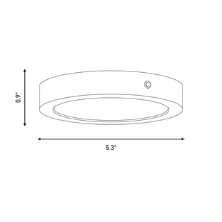 LED Flush Mount in White