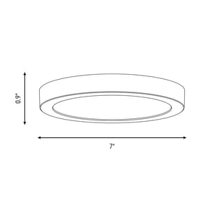 LED Flush Mount in Black