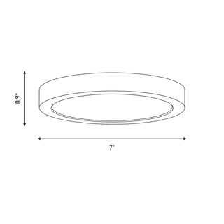 LED Flush Mount in White