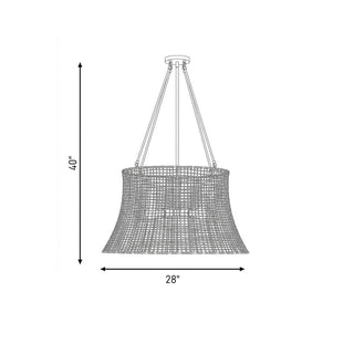Longleaf Four Light Outdoor Chandelier in Burnished Brass