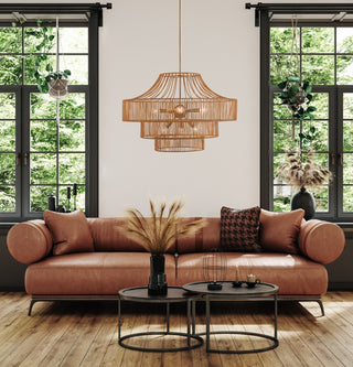 Medlock Eight Light Outdoor Chandelier in Burnished Brass