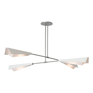Hubbardton Forge - 131010-SKT-MULT-82-02-BB0780 - Vertex Large Pendant/Semi-Flush - Vertex - Vintage Platinum