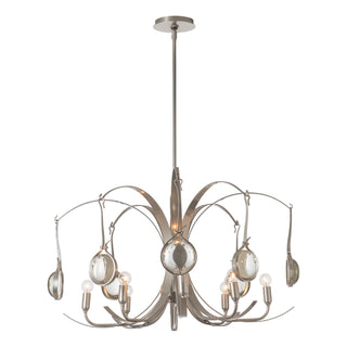 Hubbardton Forge - 131085-SKT-MULT-85-85-ZM0786 - Optic 8-Light Oval Pendant - Optic - Sterling