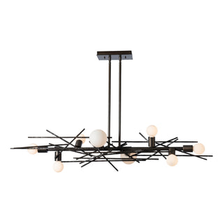 Hubbardton Forge - 131087-SKT-MULT-07 - Brindille 8-Light Linear Pendant - Brindille - Dark Smoke