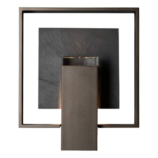 Hubbardton Forge - 302602-SKT-14-SL-ZM0546 - Shadow Box Medium w/Slate Outdoor Sconce - Shadow Box - Oil Rubbed Bronze