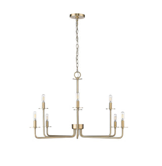 Millennium - 12508-MG - Eight Light Chandelier - Marceline - Modern Gold