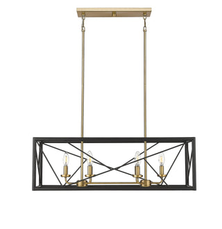 Millennium - 13306-MB/VB - Six Light Chandelier - Surrey - Matte Black/Vintage Brass