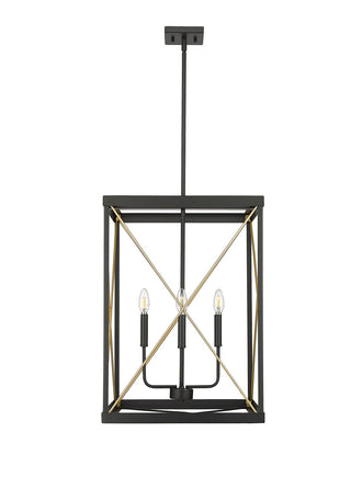 Millennium - 13704-MB/PMG - Four Light Pendant - Terni - Matte Black/Painted Modern Gold