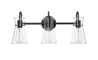 Millennium - 21003-MB - Three Light Vanity - Camellia - Matte Black