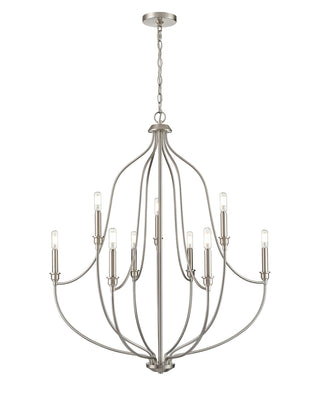Millennium - 98009-BN - Nine Light Chandelier - Senoia - Brushed Nickel