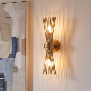 Longfellow Two Light Wall Sconce in Burnished Brass