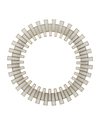 Currey and Company - 1000-0145 - Mirror - Glasdele - Antique Brass/White