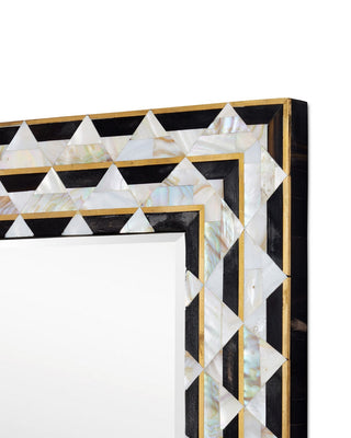 Macy Mirror in Natural/Brass