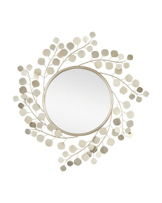 Currey and Company - 1000-0149 - Mirror - Lunaria - Contemporary Silver Leaf