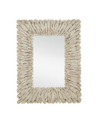 Currey and Company - 1000-0150 - Mirror - Beachhead - Whitewashed Driftwood