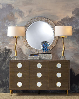 Uma Mirror in Natural/White