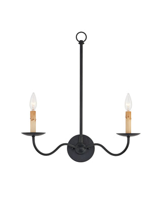 Currey and Company - 5000-0265 - Two Light Wall Sconce - Saxon - Zanzibar Black