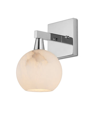 Currey and Company - 5800-0040 - One Light Wall Sconce - Bombelles - Polished Nickel/Natural