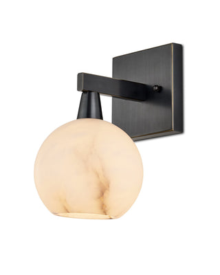 Currey and Company - 5800-0042 - One Light Wall Sconce - Bombelles - Oil Rubbed Bronze/Natural