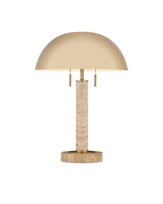 Currey and Company - 6000-0914 - Two Light Table Lamp - Miles - Natural/Polished Brass