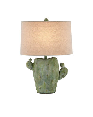 Currey and Company - 6000-0929 - One Light Table Lamp - Cactus - Antiqued Green