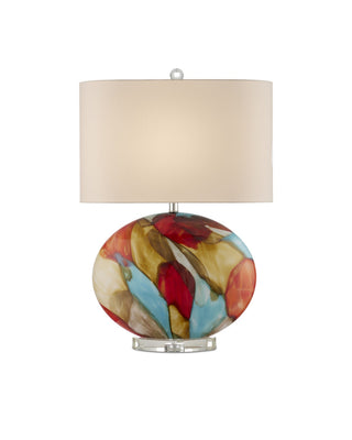 Currey and Company - 6000-0944 - One Light Table Lamp - Vivid - Beige/Red/Blue/Orange/Clear