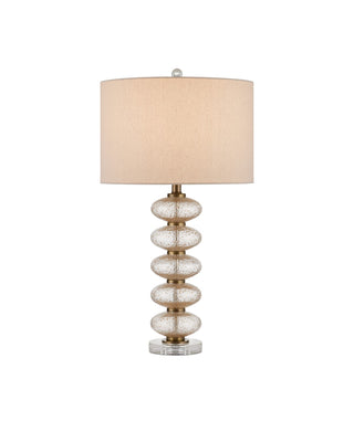 Currey and Company - 6000-0945 - One Light Table Lamp - Zebulon - Clear with Gold Speckles/Contemporary Gold Leaf