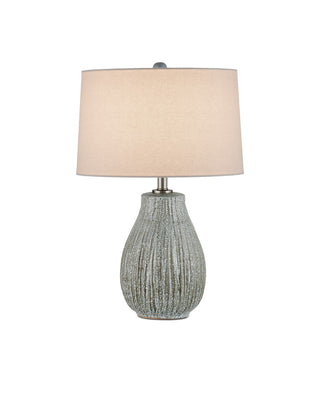 Currey and Company - 6000-0952 - One Light Table Lamp - Fidella - Reactive Black & White/Brushed Nickel