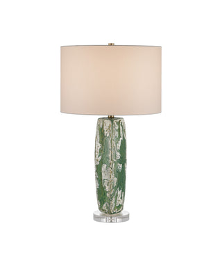 Currey and Company - 6000-0966 - One Light Table Lamp - Zowan - Green/Cream/Clear