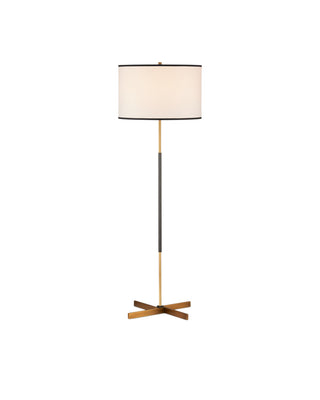 Currey and Company - 8000-0149 - One Light Floor Lamp - Willoughby - Brass/Oil Rubbed Bronze