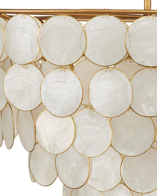 Bon Vivant Five Light Semi-Flush Mount in Natural/Contemporary Gold