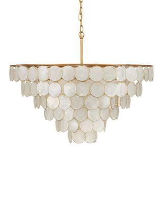 Bon Vivant Five Light Semi-Flush Mount in Natural/Contemporary Gold