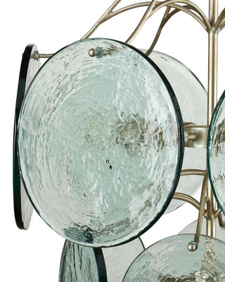 Rovigo 13 Light Chandelier in Clear/Silver Leaf