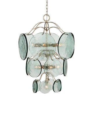 Rovigo 13 Light Chandelier in Clear/Silver Leaf