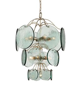Currey and Company - 9000-1100 - 13 Light Chandelier - Rovigo - Clear/Silver Leaf