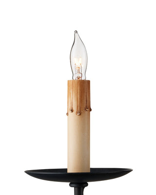 Saxon Two Light Chandelier in Zanzibar Black