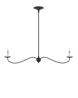 Saxon Two Light Chandelier in Zanzibar Black