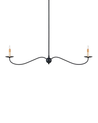 Currey and Company - 9000-1126 - Two Light Chandelier - Saxon - Zanzibar Black