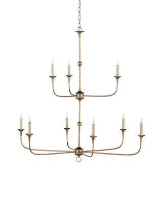 Nottaway Nine Light Chandelier in Pyrite Bronze