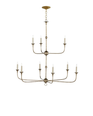 Nottaway Nine Light Chandelier in Pyrite Bronze