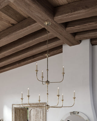 Nottaway Nine Light Chandelier in Pyrite Bronze