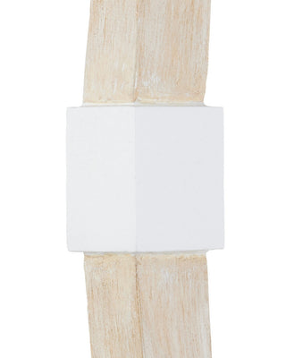 Bastian Six Light Chandelier in Sugar White/Sandstone