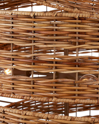 Saisei Five Light Chandelier in Natural/Khaki
